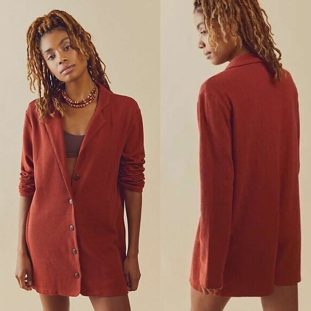 Free People Rust Jumpsuit